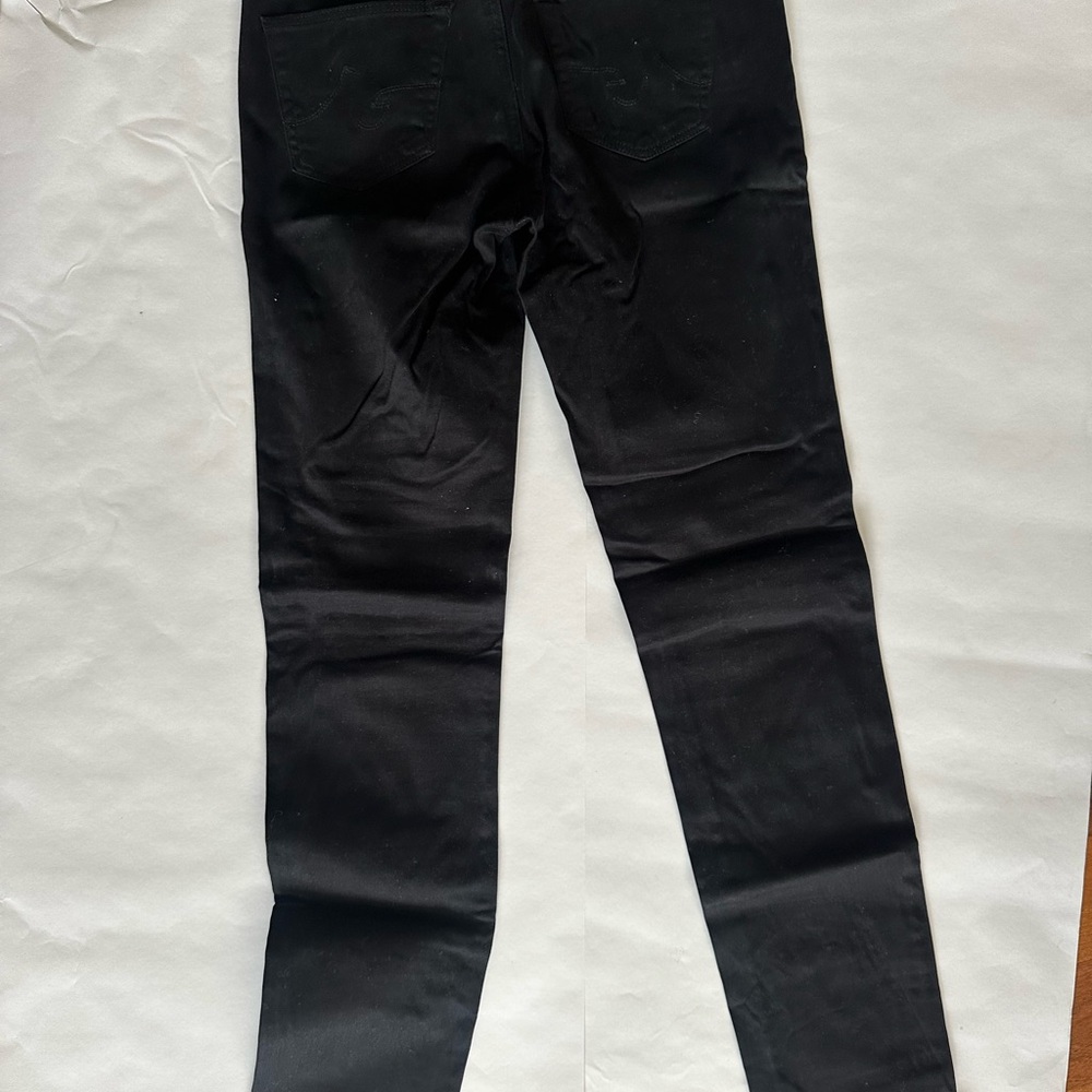 Ag Adriano Goldschmied Black The Stilt Cigarette Leg Cotton/Modal Jeans